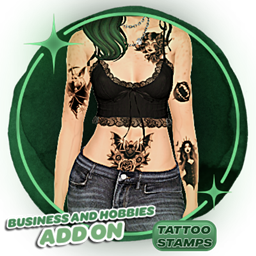 Business and Hobbies ADD ON - Tattoo Stamps - OCCULT - VAMPIRE logo