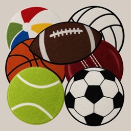 Sports Ball Plush Rug Collection logo