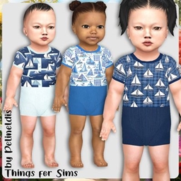 Infants Blue Sailboats Pajamas project image
