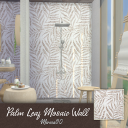 Palm Leaf Mosaic Wall project image