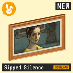 Raster Rabbit: Daily Drop - Sipped Silence | HUMAN TRACES Portrait Collection (3 New Paintings) logo