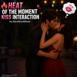 Heat of the Moment Kiss Interaction by KiaraSims4Mods - Tradução PTBR