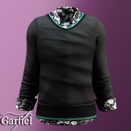Child - Casual layered sweater with floral shirt underneath details project image