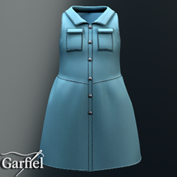 Toddler - Simple button dress with soft casual utility inspired style project image
