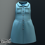 Toddler - Simple button dress with soft casual utility inspired style logo