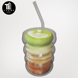 Matcha glass cup logo