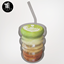 Matcha glass cup logo