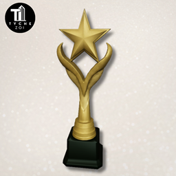 Trophy golden star logo