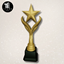 Trophy golden star logo