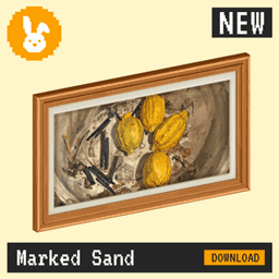 Raster Rabbit: Daily Drop - Marked Sand| HUMAN TRACES Still Life Collection (3 New Paintings) logo