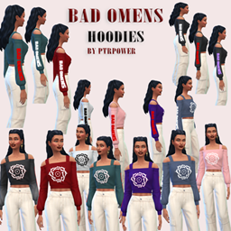 Bad Omens Crop Hoodie logo