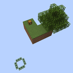 minimalist skyblock - hardcore map + ender portal logo