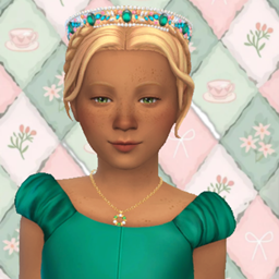 nekochan-simmer glitterberrysims flower gem tiara child conversion project image