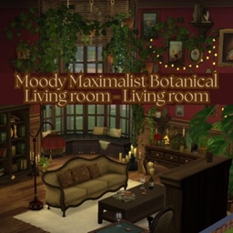 Vintage Moody Maximalist Botanical Living room - Living room logo
