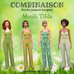 Jumpsuit//Motifs floral//Recolor suit basegame logo