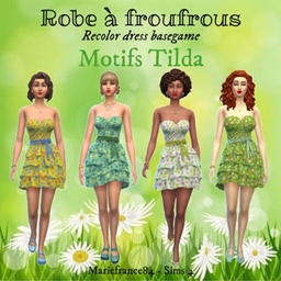 Dressfrilly romantic // Look floral // Recolor dress basegame project image