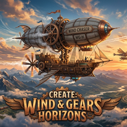 Create Wind and Gears Horizons logo