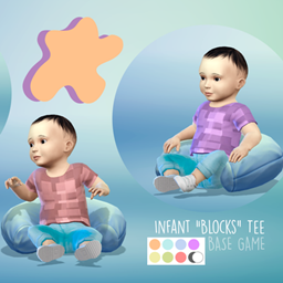 Base Game Infant "Blocks" tshirt project image