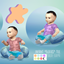 Base Game Infant "Blocks" tshirt logo