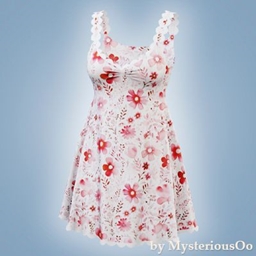 Floral lace trim skater dress project image