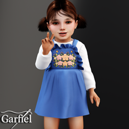 Toddler - Sweet floral pinafore dress with soft embroidered details project image