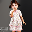 Toddler - Vintage floral dress with layered cottagecore inspired charm logo