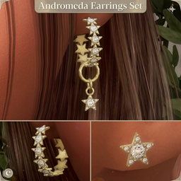 Andromeda Earrings Set - Star Shaped Diamond-Studded Hoop Earrings project image