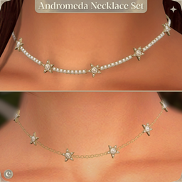 Andromeda Necklace Set - Diamond-Studded Star Charm Necklaces project image