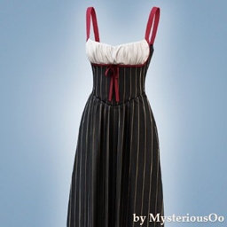 Contrast bodice midi dress logo
