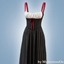 Contrast bodice midi dress logo