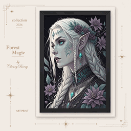 wall art Forest Magic (blue) project image