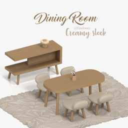 Emdoescc | Creamy Sleek Dining Room Set project image