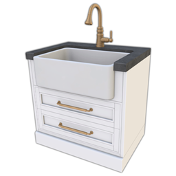 Comiko - Modern Farm Kitchen Sink Marble Countertop project image