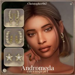 Andromeda Earrings Set - Star Shaped Diamond-Studded Hoop Earrings project image