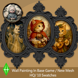 HQ Ornate Oval Frame Fairytale Cat Samtuse963 project image