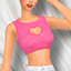 HEARTBEAT CROP TOP logo