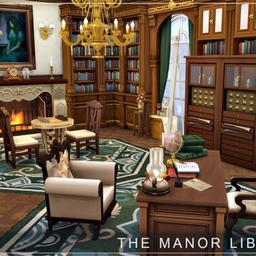 The Manor Library (No CC!) - room project image