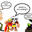 Dr. heinz doofenshmirtz's and gruntilda's banjo-kazooie tormentinator 3000. logo