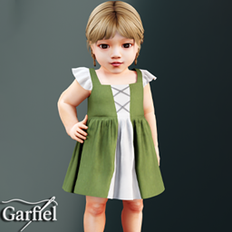 Infant - Soft cottagecore dress with gentle lace up front details project image