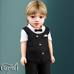 Infant - Formal vest outfit with bow tie and elegant party style project image