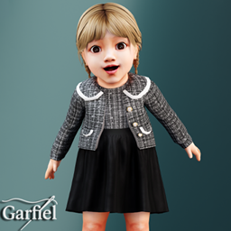 Infant - Elegant layered dress with classic tweed inspired jacket project image