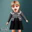 Infant - Elegant layered dress with classic tweed inspired jacket logo