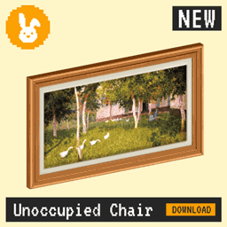 Raster Rabbit: Daily Drop - Unoccupied Chair | SILENT PAUSES Genre Collection (3 New Paintings)