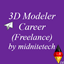 Freelance 3D Modeler Career - German Translation by DreamingJane logo