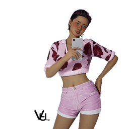 Sabrina Pink leopard crop top project image
