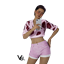 Sabrina Pink leopard crop top logo