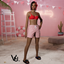 Red Bralette with apple graphic logo