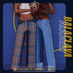 Audrey denim pants logo