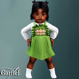 Infant - Adorable floral pinafore dress with cozy storybook charm project image