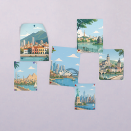 Cities around the world poster logo
